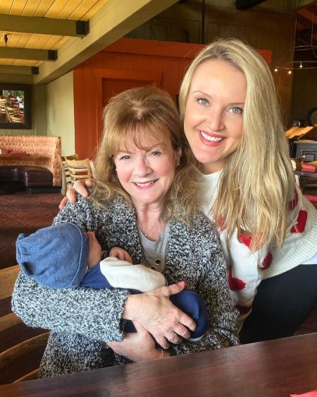 Martina Del Bonta with her mother and son.